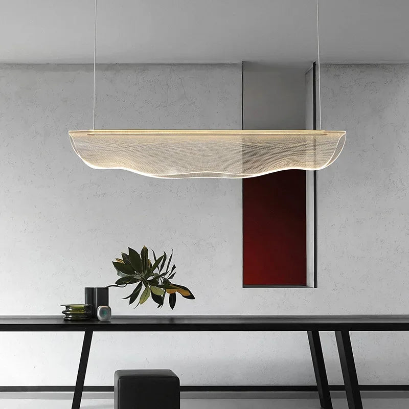 lustre moderne en acrylique pour éclairage décoratif intérieur - vue 2 sur 12