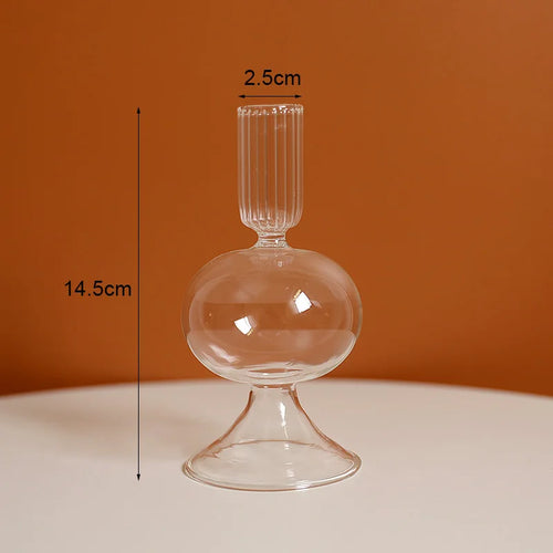 bougeoir vintage en verre pour mariage et dîners romantiques