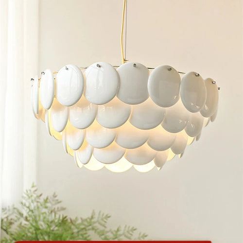 lustre contemporain en céramique style nordique moderne - vue 3 sur 10