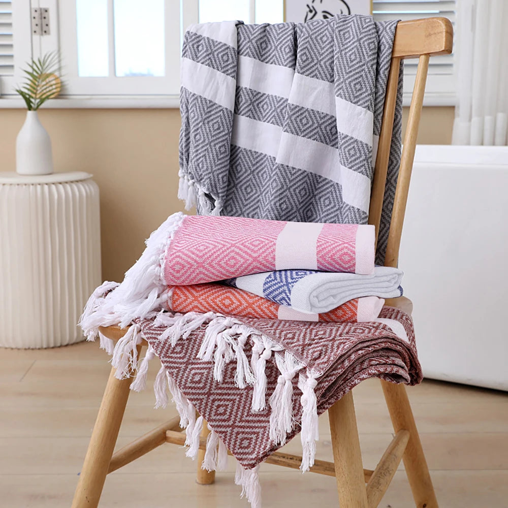 serviette de plage turque coton motifs ethniques polyvalente