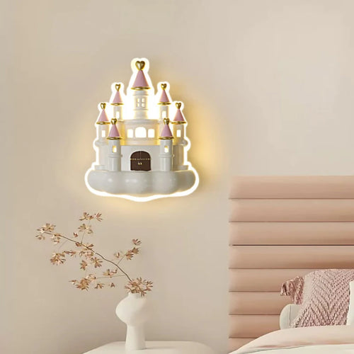 applique murale château dessin animé pour chambre enfant mignonne - vue 4 sur 7
