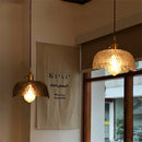 suspension LED en laiton et verre design nordique moderne et antique