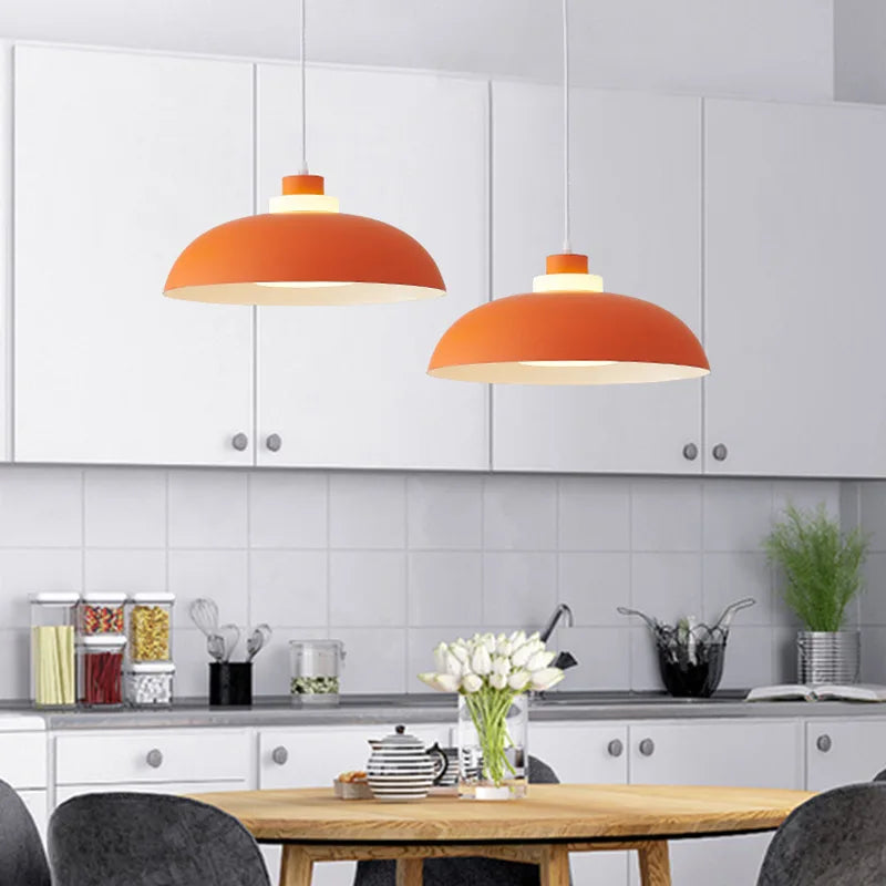 Simple 	 moderne nordique LED créatif Macaron UFO barre lumineuse chambre chevet bureau salle de classe salle à manger suspension