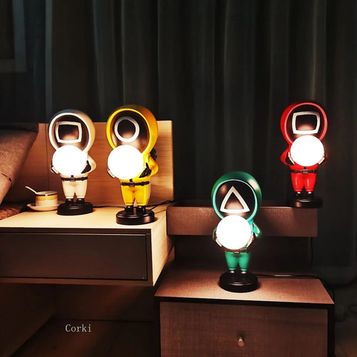 lampe de table astronautes design nordique veilleuse 3D décorative - vue 2 sur 10