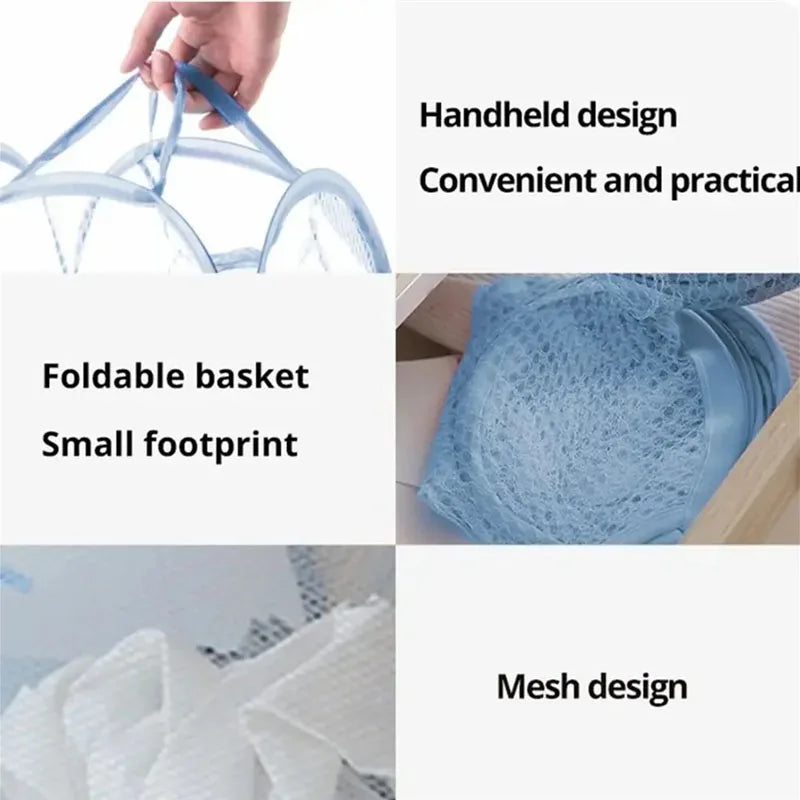 panier à linge pliable portable pour rangement pratique - vue 6 sur 11