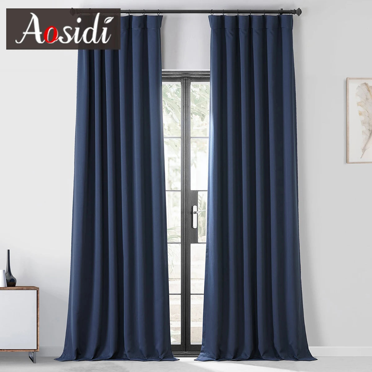 Rideau occultant moderne plissé pour salon ou chambre - vue 2 sur 8
