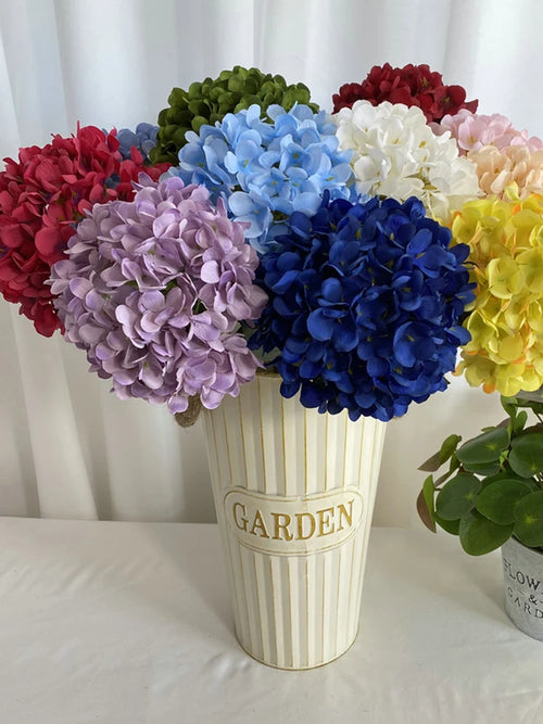 bouquet d'hortensias artificiels en soie pour décoration d'événements - vue 2 sur 19