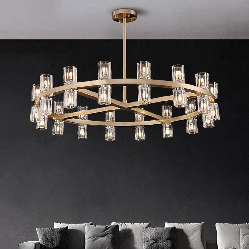 home decorationPendant lights, luxury crystal living room chandelier, dining room Pendant lamp, ceiling light, indoor lighting - vue 3 sur 9