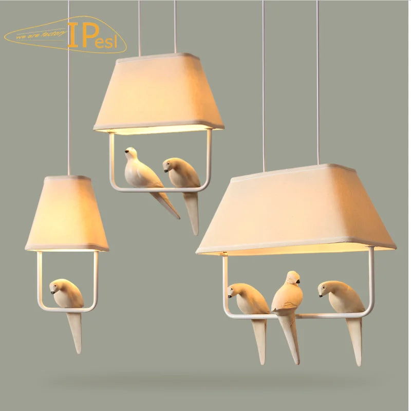 suspension led art oiseau pour décoration hôtel - vue 2 sur 10