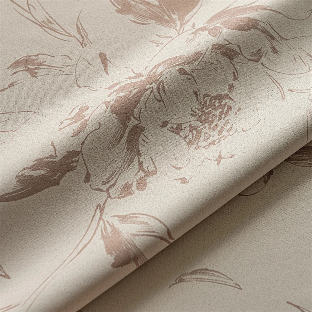 Rideau moderne motif floral occultant salon chambre - vue 8 sur 8