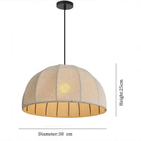 Plafonnier en tissu Simple nordique tout en cuivre