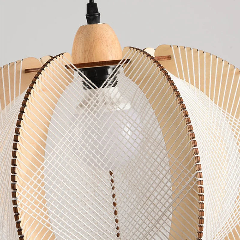 suspension en tissu et bois pour magasin et hôtel - vue 5 sur 10