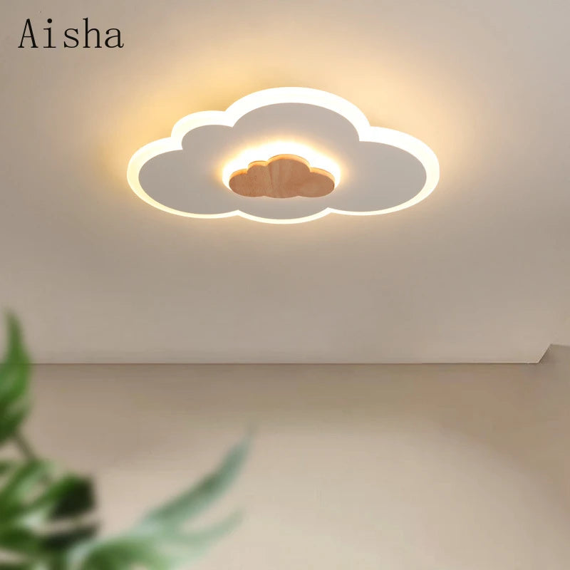 plafonnier nuage à LED style nordique pour enfants - vue 2 sur 7