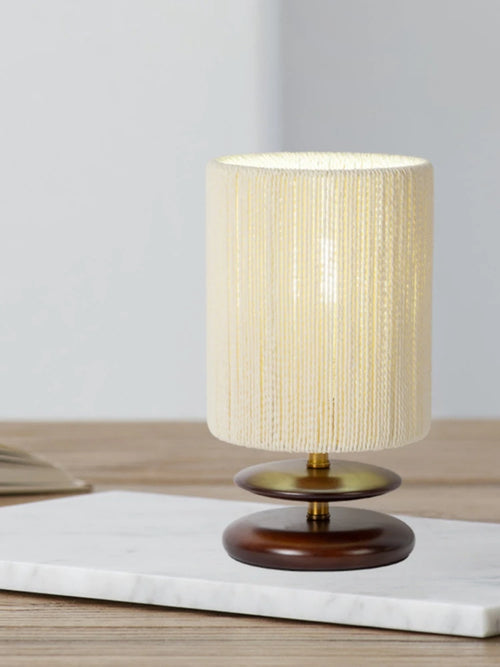 Solid Wood Design Creative Walnut Color Living Room, Study, Bedroom, Bedside, Japanese Style Atmosphere Decoration E27 Desk Lamp