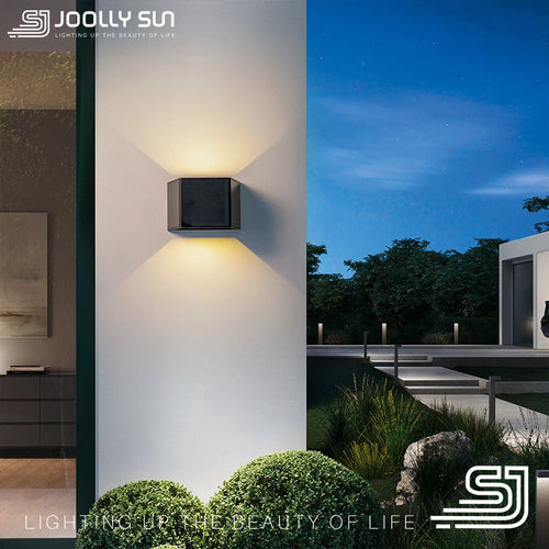 JoollySun Applique murale solaire sans fil lumière extérieure appliques murales LED pour Garage cour jardin haut et bas lampe alimentée par la lumière du soleil - vue 3 sur 7