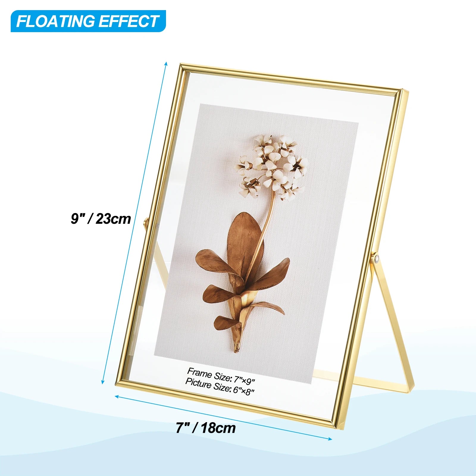 lot de 2 cadres photo en métal et verre pour décoration - vue 19 sur 22