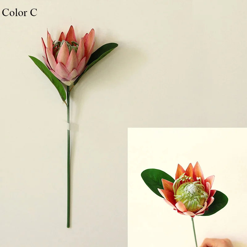 branche de protea cynaroides fleurs artificielles pour jardin et décoration - vue 5 sur 12