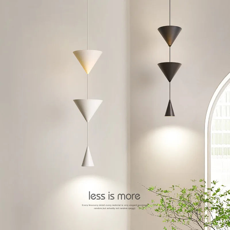 Suspension design minimaliste avec sablier led pour décoration maison