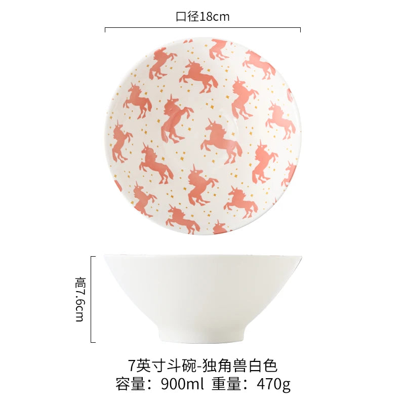 Bol ramen japonais céramique motifs floraux 12l