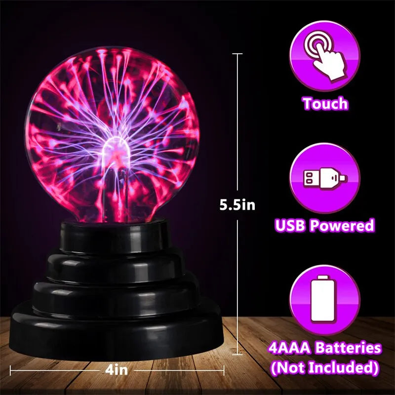 lampe plasma magique veilleuse tactile cadeau enfants - vue 5 sur 6