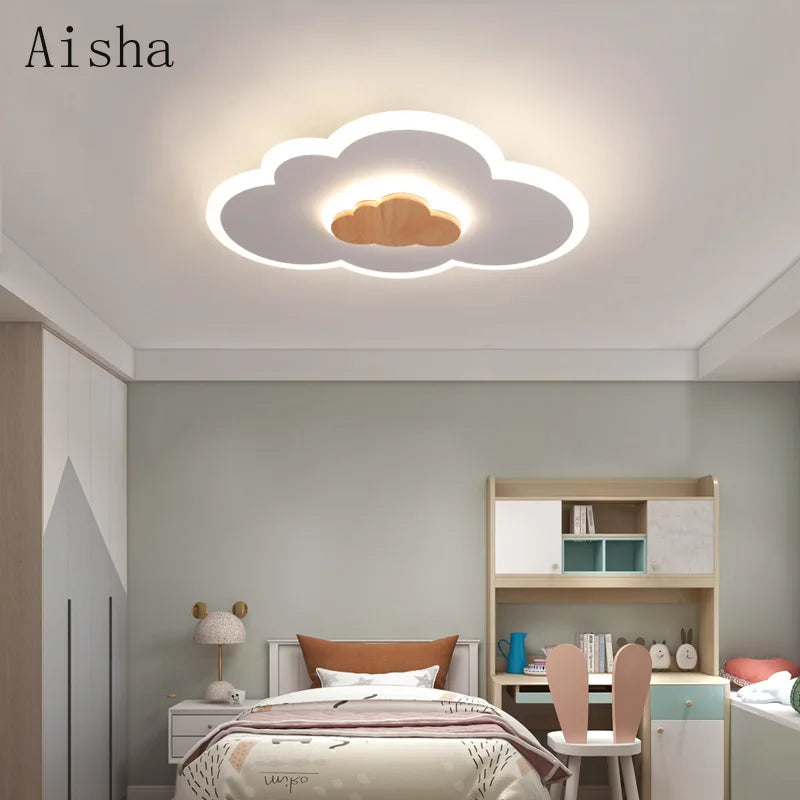plafonnier nuage à LED style nordique pour enfants - vue 6 sur 7