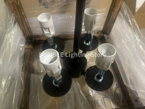 lustre rétro américain en fer cage à oiseaux éclairage industriel moderne - vue 4 sur 8