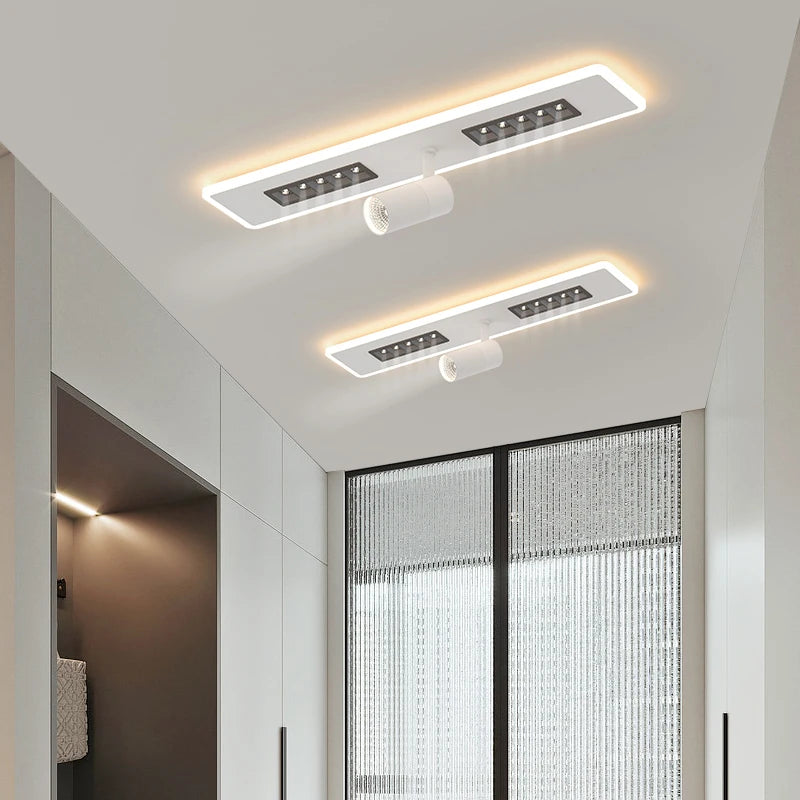plafonnier led simple spot longue bande trois couleurs - vue 6 sur 10