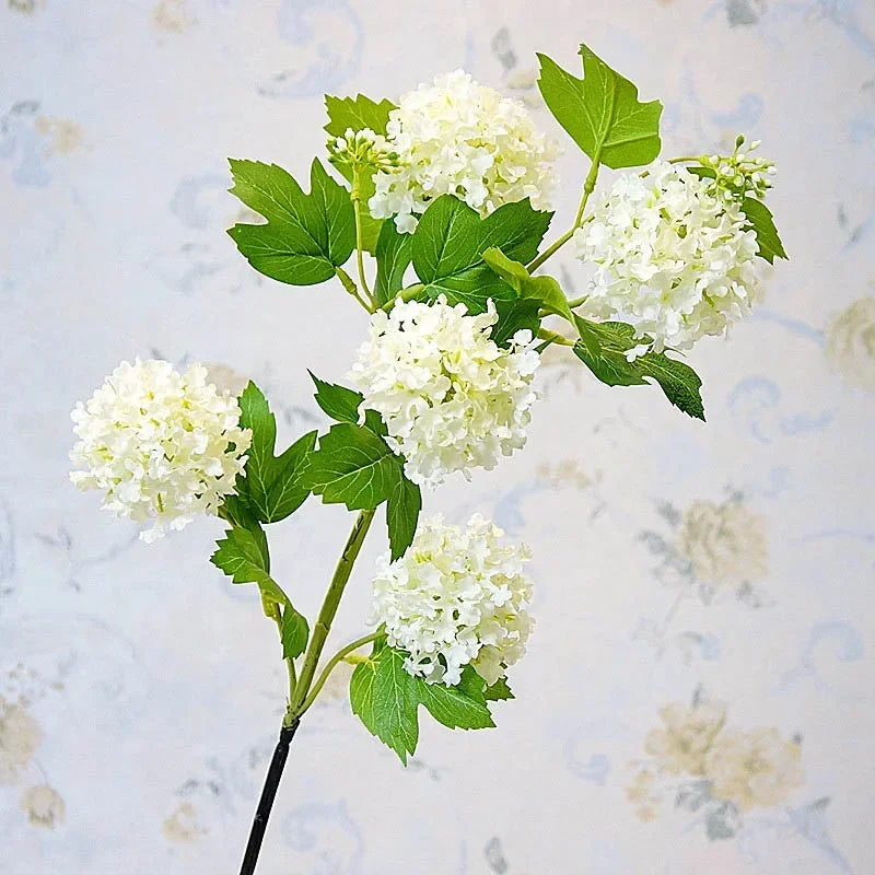 hortensia boule de neige luxe fleurs artificielles pour décoration intérieure - vue 4 sur 6
