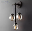 Perle Triple applique moderne rétro LED en laiton Chrome noir cristal appliques Lustre salon chambre étude luminaires