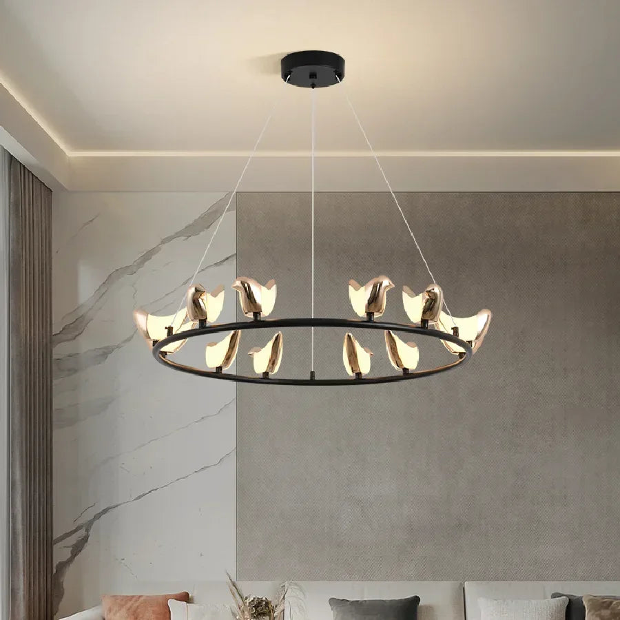 suspension créative en forme d'oiseau pour décoration moderne - vue 3 sur 13