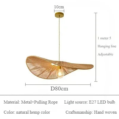 suspension japonaise en corde de chanvre pour décoration moderne - vue 17 sur 21