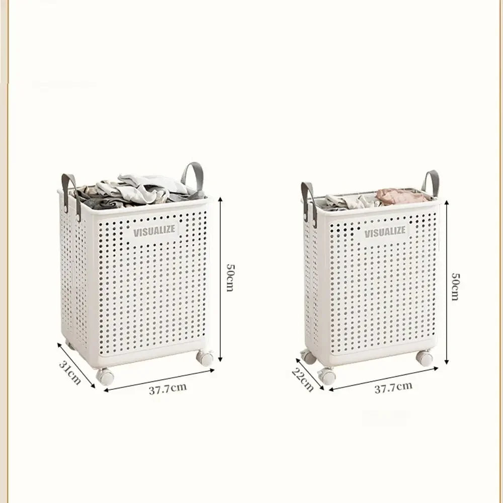 panier de rangement pliable imitation rotin pour jouets et linge - vue 6 sur 12