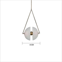 Suspension LED en verre blanc lait