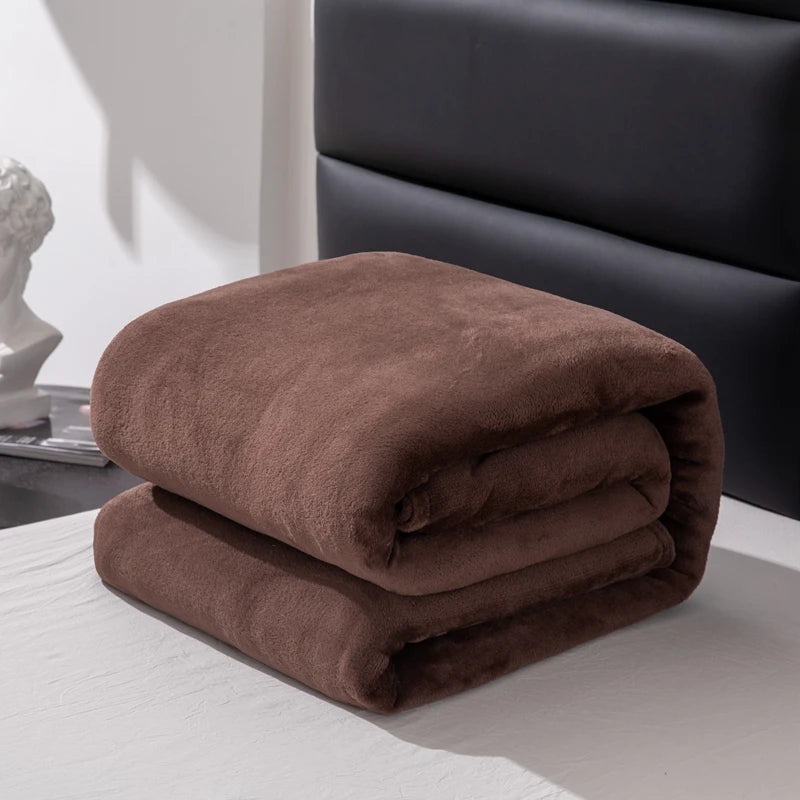 plaid flanelle polaire chaud doux hiver carreaux - vue 2 sur 3