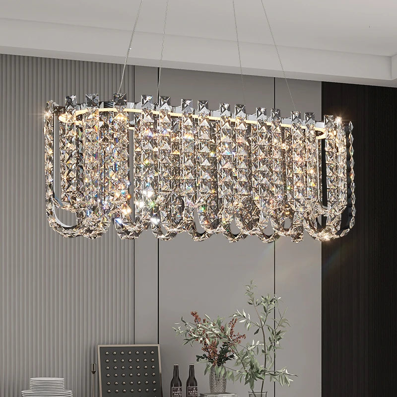 lustre en cristal moderne pour un intérieur élégant et raffiné - vue 3 sur 9