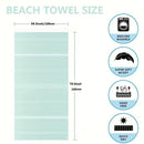 serviette de plage turque rayures anti sable rapide