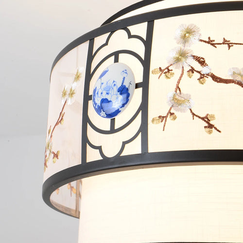 lustre rétro rond pour restaurant chinois lampe suspendue créative nouvelle collection - vue 6 sur 9