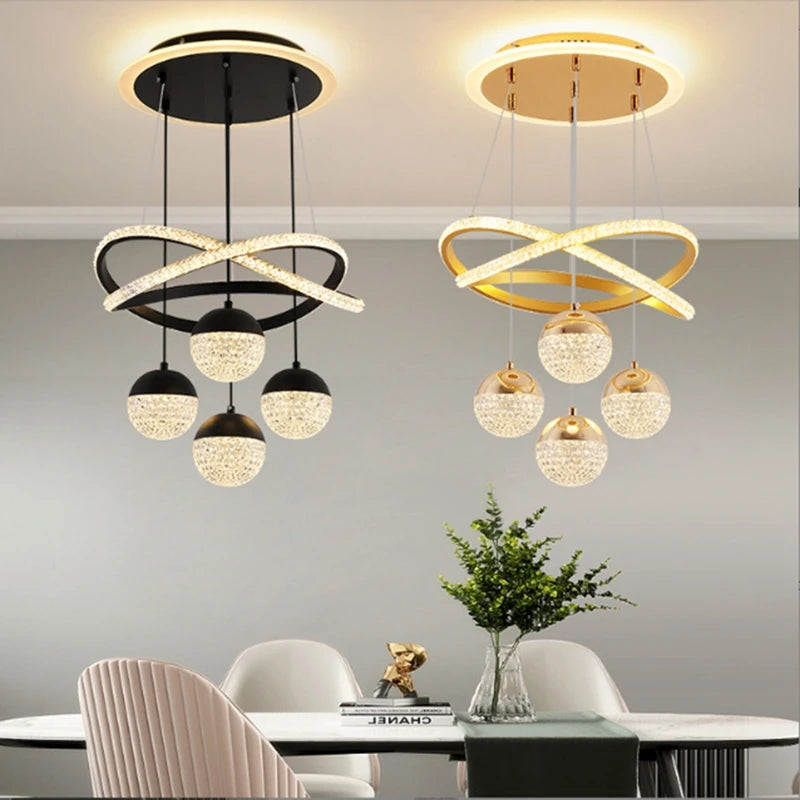 suspension moderne lumineuse pour restaurant bar ou appartement - vue 4 sur 10