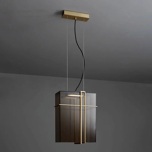 suspension led en verre design moderne italien