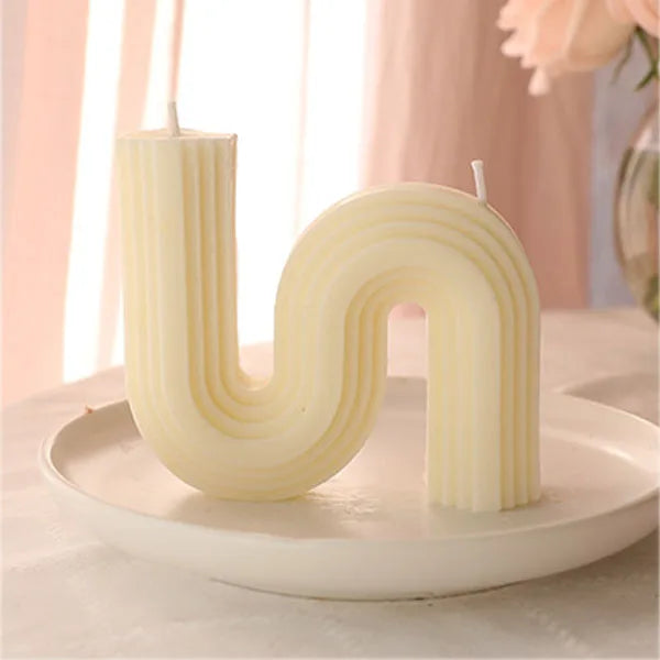 bougies parfumées géométriques en forme de u pour décoration intérieure - vue 7 sur 27