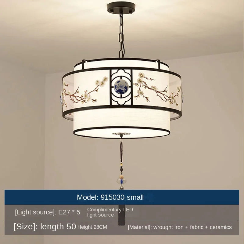lustre rétro rond pour restaurant chinois lampe suspendue créative nouvelle collection - vue 9 sur 9