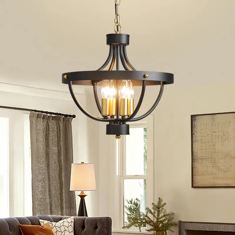 lustre rustique fer moderne suspendu