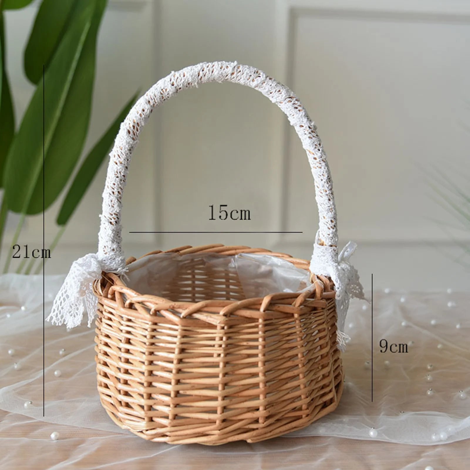 panier à fleurs mariage avec nœud papillon grande capacité polyvalent - vue 13 sur 16