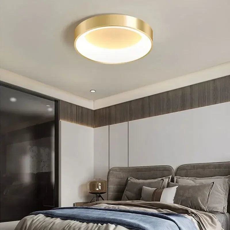lampes de plafond modernes led pour intérieur simple or - vue 3 sur 7