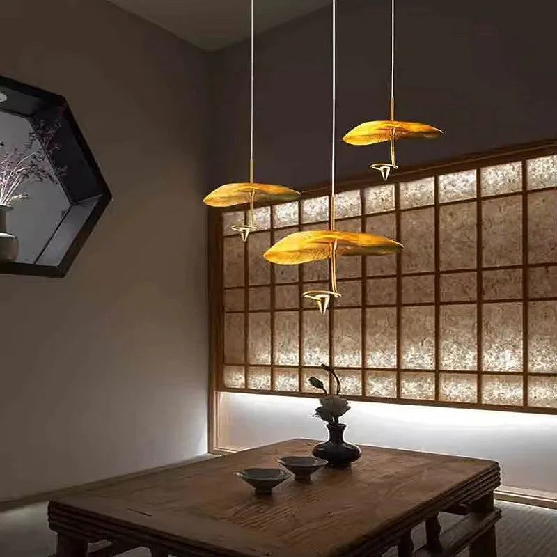 lustre led cuivre moderne pour décoration intérieure élégante - vue 6 sur 10