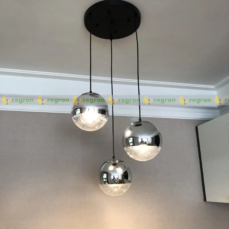 suspension moderne en verre pour café et bar - vue 3 sur 9
