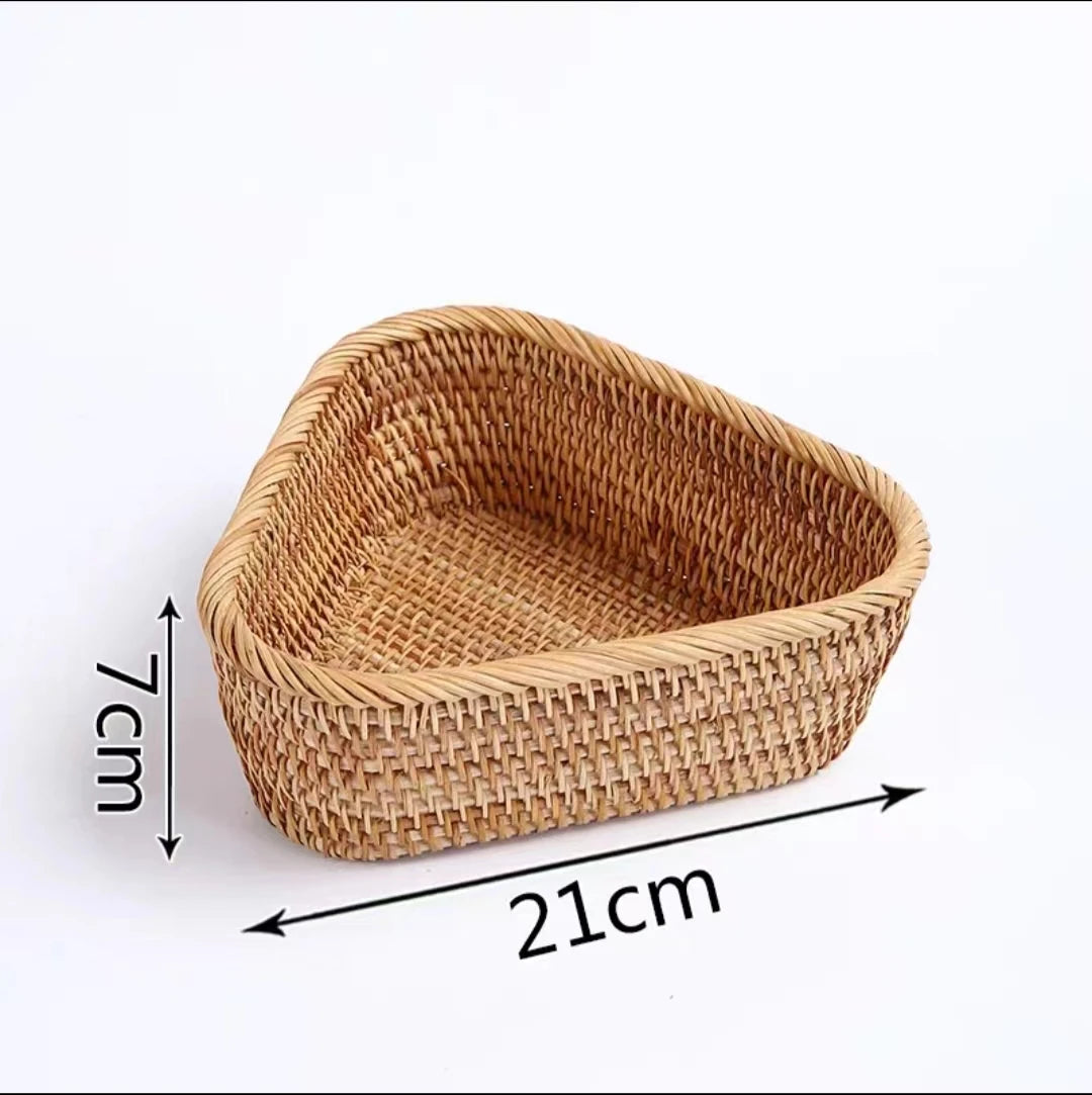 panier de rangement tissé à la main en rotin pour cuisine et pique-nique - vue 8 sur 22