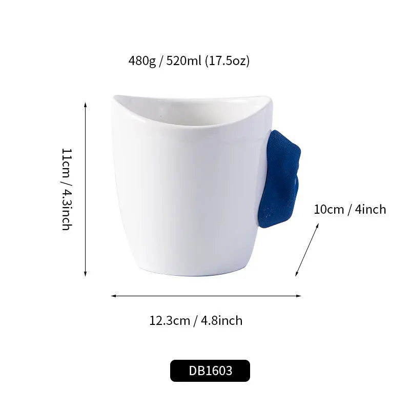 Tasse porcelaine poignée escalade design créatif bureau maison