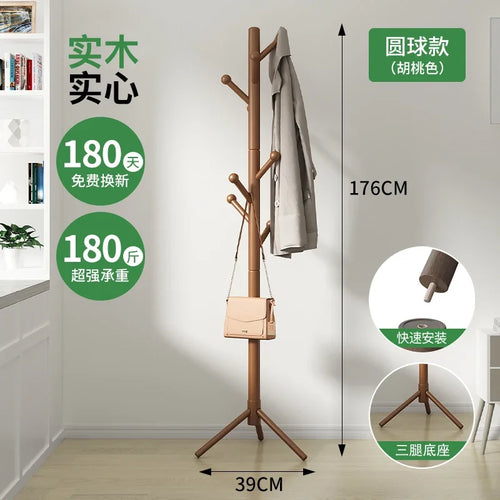porte-manteau en bois pour chaussures et vêtements d'extérieur - vue 13 sur 15