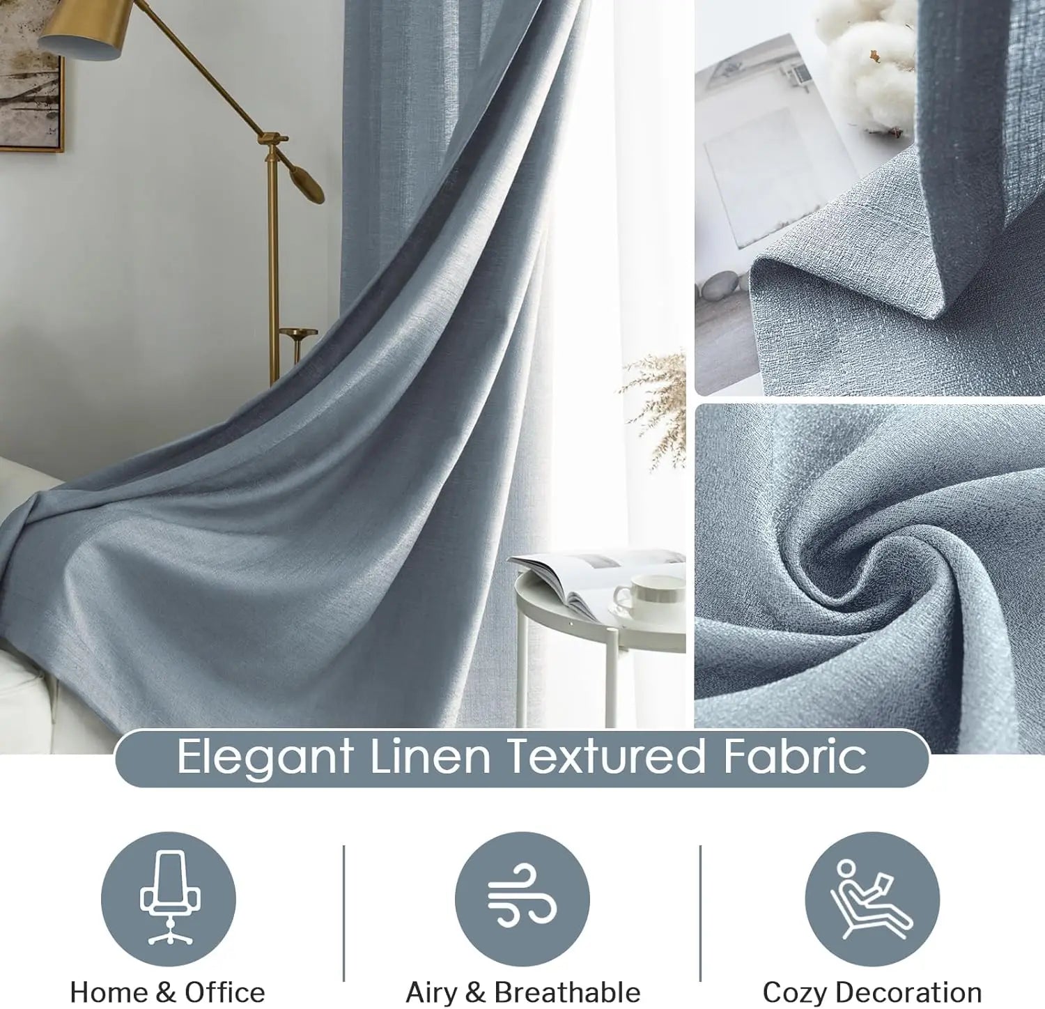 Voilage tulle uni sur mesure pour chambre salon - vue 4 sur 9